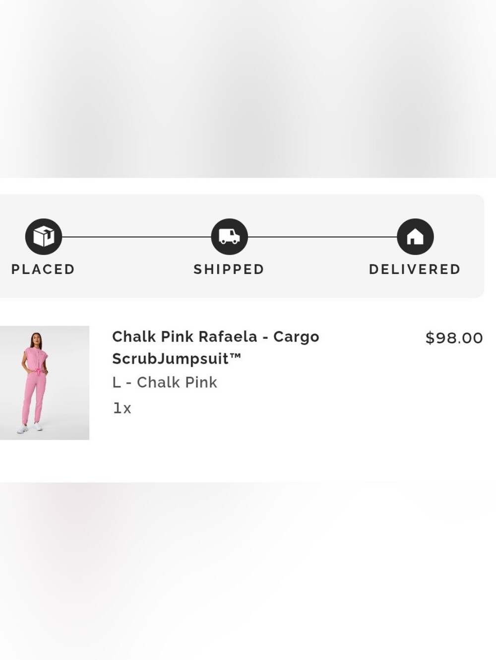 Figs Chalk Pink Scrub Jumpsuit L - Picture 5 of 5